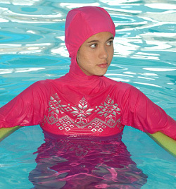 pool modest swimsuit