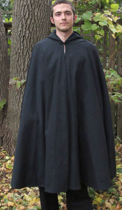 poncho cape black medieval